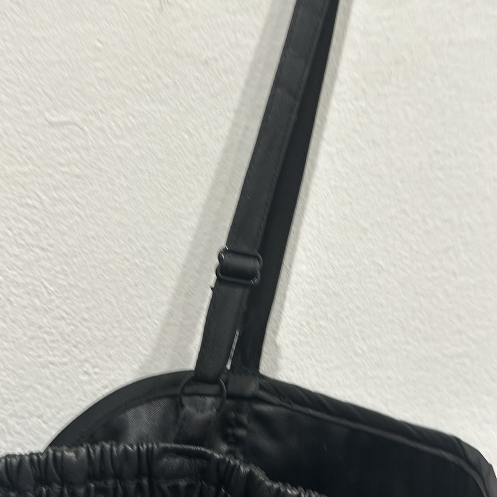 Current Air vegan faux leather bustier tank top bralette black size Medium NWT - Picture 9 of 11